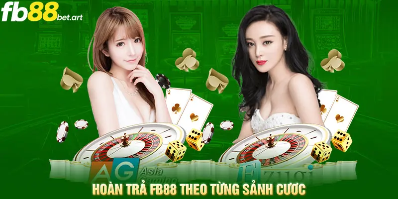 Hoàn trả FB88 theo từng sảnh cược